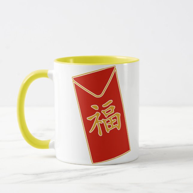 Red Envelope Motif Mug (Left)