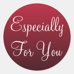 Red Especially For You Gift Tag Stickers