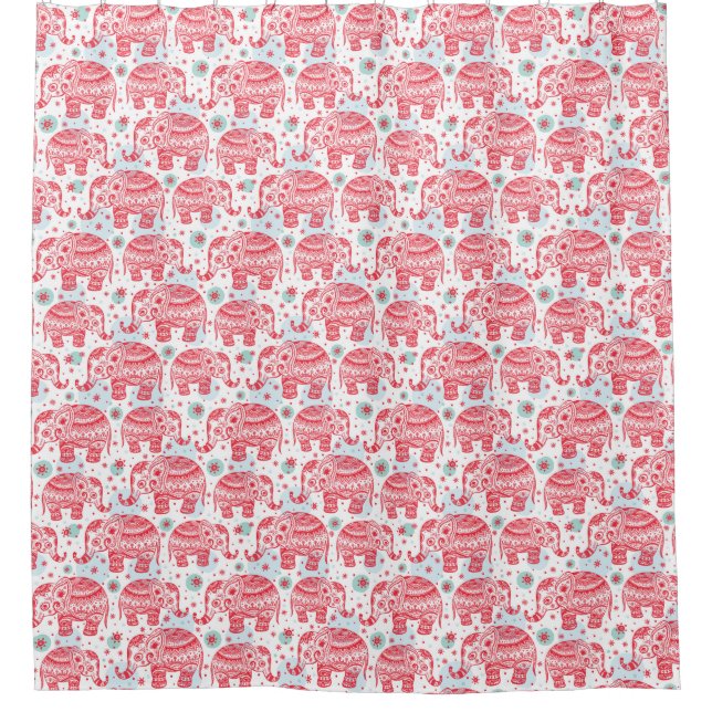 Red Ethnic Elephant Pattern (Front)