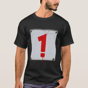 Red Exclamation Mark with Paint Splatters T-Shirt