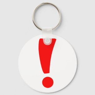 Red exclamation point keychain
