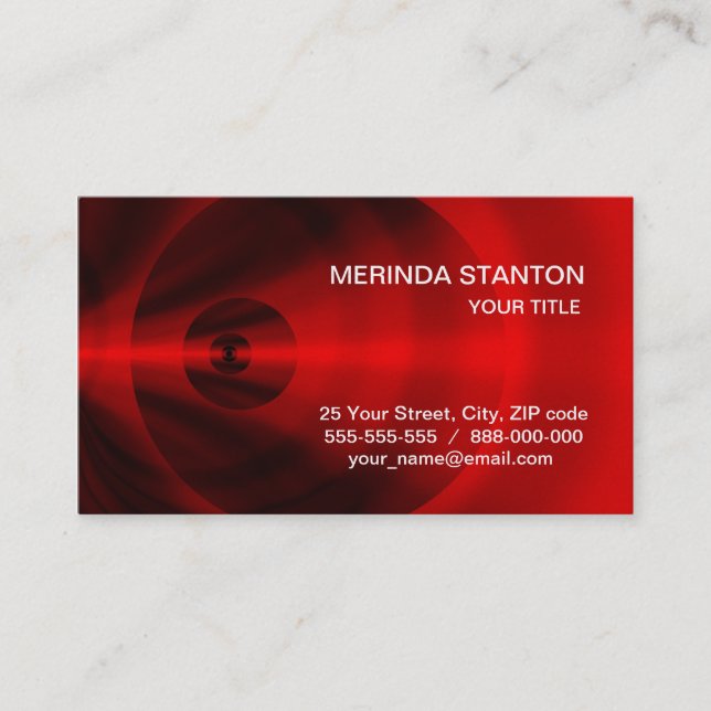Red eye business card (Front)