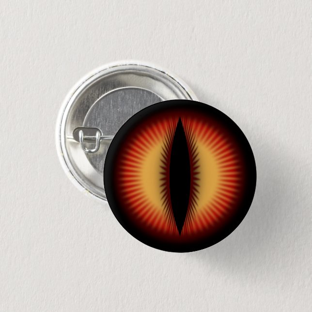 Red Eye of a dragon 1 Inch Round Button (Front & Back)