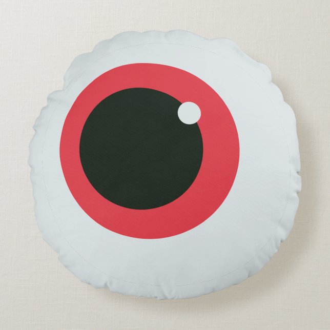 Red Eye Orbit Round Pillow (Front)