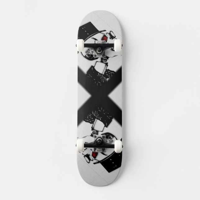 Red Eye Preacher Skeleton Skate Board (Front)