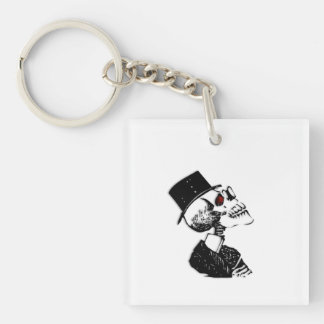 Red Eye Skeleton Keychain