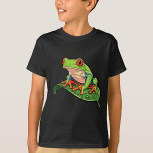 Red Eye Tree Frog On Leaf Rainforest Animal Men T-Shirt