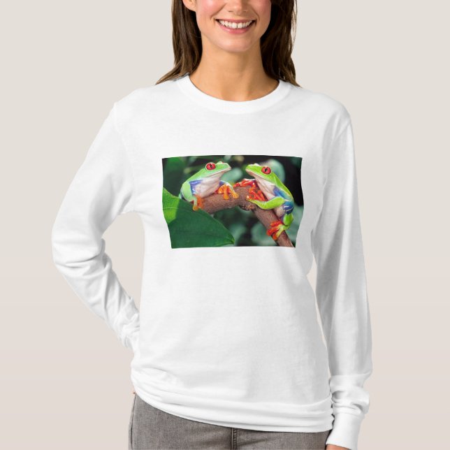 Red Eye Treefrog Pair, Agalychinis callidryas, T-Shirt (Front)