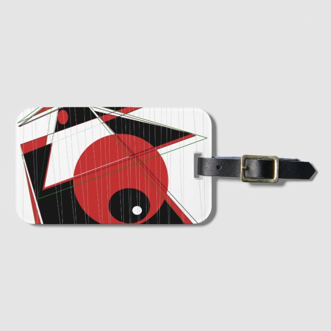 Red Eye Watching Luggage Tag (Front Horizontal)