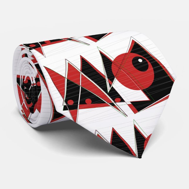 Red Eye Watching Tie  (Rolled)