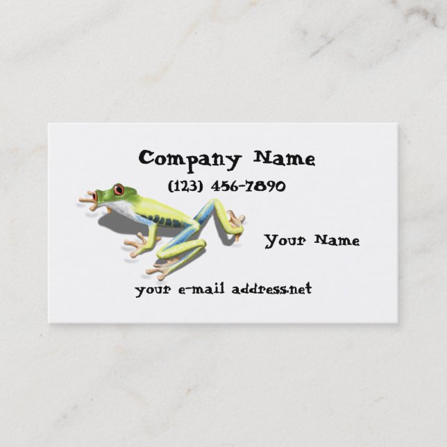 Red Eyed Frog Business Card (Front)