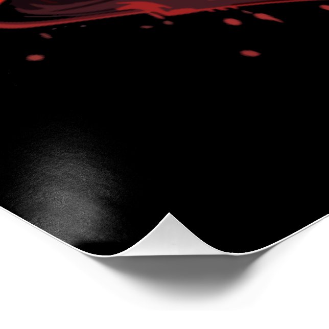 Red-Eyed Horror Poster (Corner)