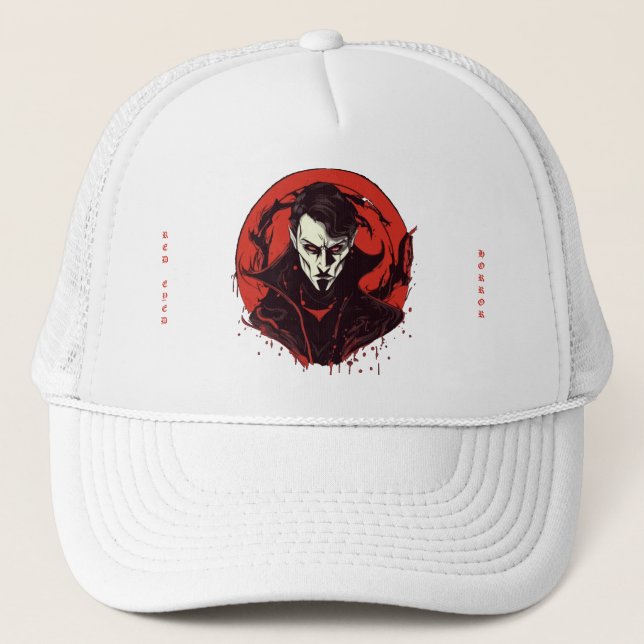 Red-Eyed Horror Trucker Hat (Front)