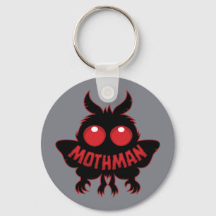 Red-Eyed Mystery Mothman Silhouette Keychain