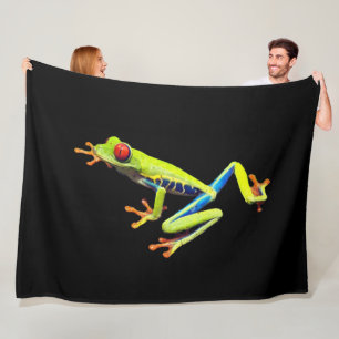 Red Eyed Painted Tree Frog Fleece Blanket