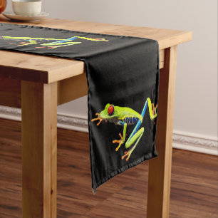 Red Eyed Painted Tree Frog Long Table Runner