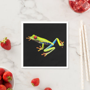 Red Eyed Painted Tree Frog  Napkin
