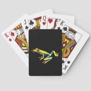 Red Eyed Painted Tree Frog Playing Cards