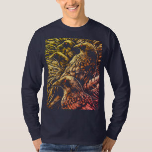 Red-Eyed Ravens – Mysterious Gothic Wildlife T-Shirt