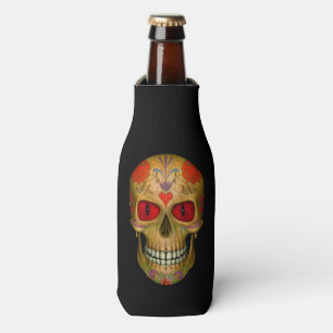 Red Eyed Sugar Skull Zombie Bottle Cooler