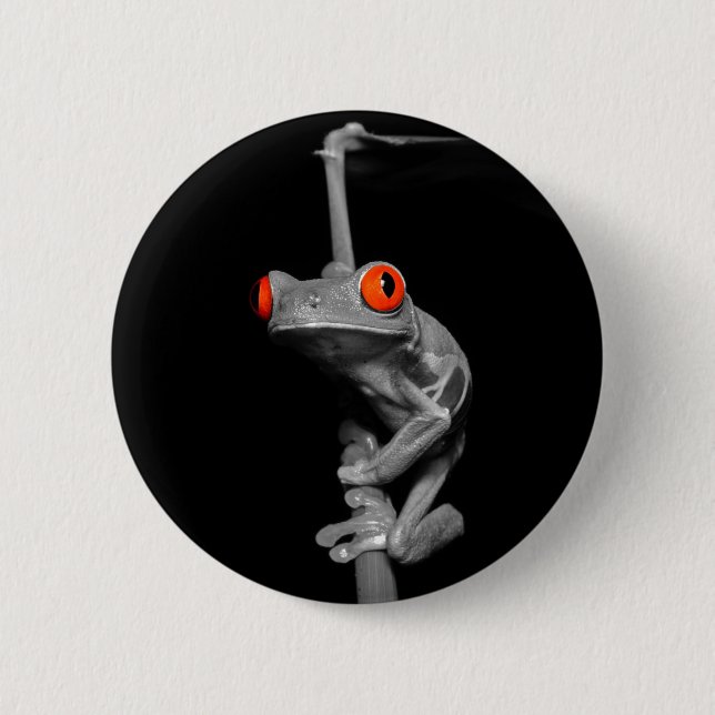Red Eyed Tree Frog 2 Inch Round Button (Front)