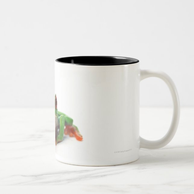 Red eyed tree frog 2 Two-Tone coffee mug (Right)