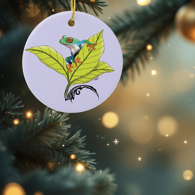 Red Eyed Tree Frog Ceramic Ornament (Creator Uploaded)