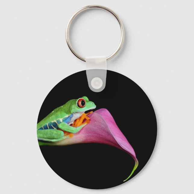 red eyed tree frog keychain (Front)