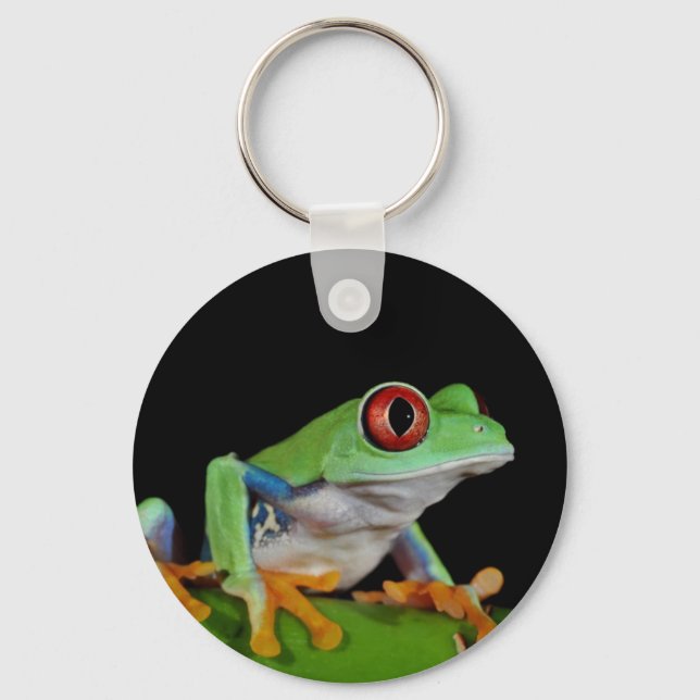 red eyed tree frog keychain (Front)