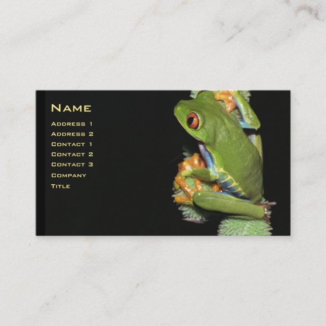 Red-eyed Tree Frog Profile Card - Customized (Front)