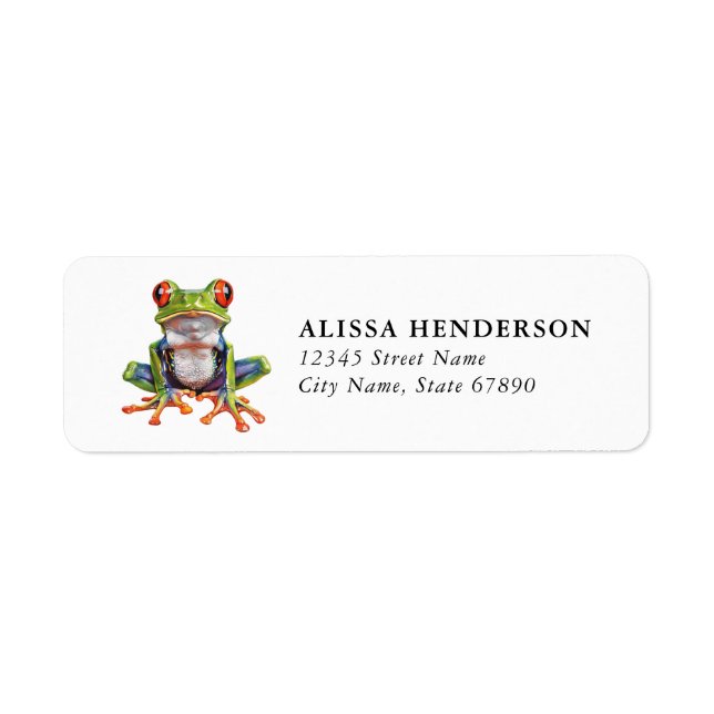 Red-Eyed Tree Frog Return Address Labels (Front)