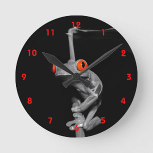 Red Eyed Tree Frog Round Clock