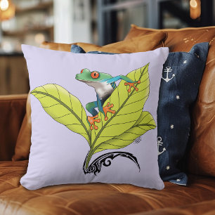 Red Eyed Tree Frog Throw Pillow