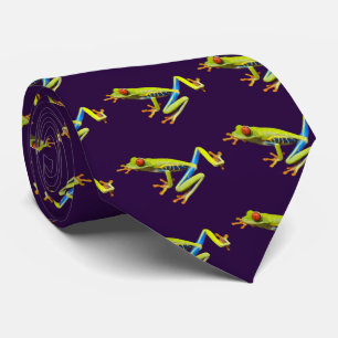 Red eyed tree frog tie