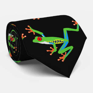 Red-eyed tree frog tie