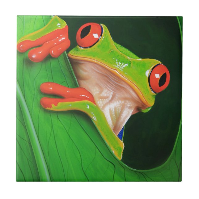 Red Eyed Tree Frog Tile (Front)