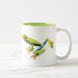 Red eyed tree frog Two-Tone coffee mug