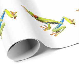 Red eyed tree frog wrapping paper