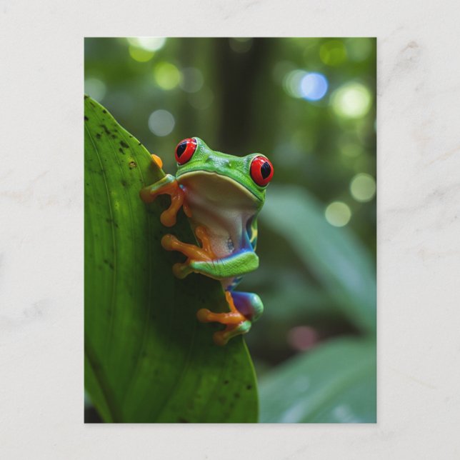 Red eyed treefrog in Monteverde Cloud Forest Postcard (Front)