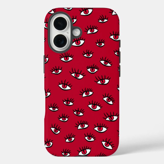 Red Eyes Pattern - Horror Gothic Aesthetic Case-Mate iPhone Case (Back)