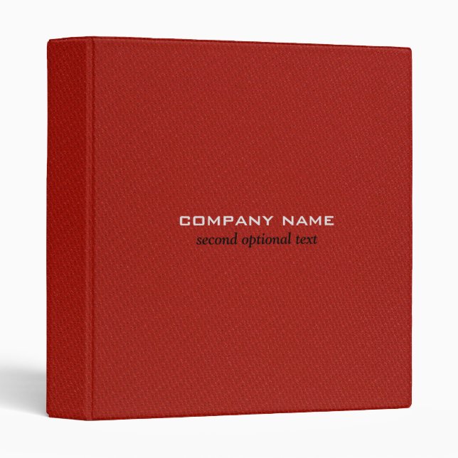 Red Fabric Look Customized Binder (Front/Spine)