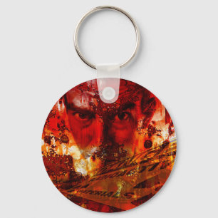 Red Face Graffiti Keychain