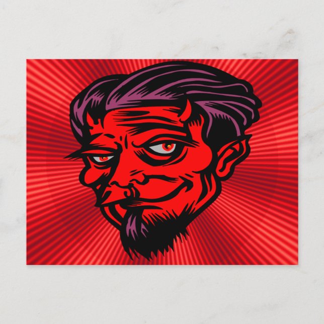 Red Faced Devil Postcard (Front)