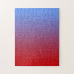 Red fading to Blue Colours, simple design. Jigsaw Puzzle<br><div class="desc">A plain and simple design of a colour gradient fading from red to blue through shades of redish-purple and purple.</div>