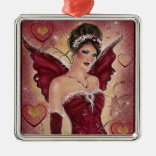 Red Fairy Christmas ornament