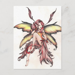 red fairy postcard