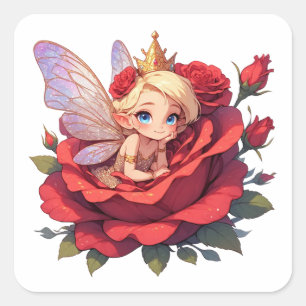 🌹 Red Fairy Rose Sticker For Fairycore Fans 🧚
