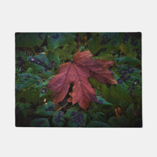 Red Fall Leaf Doormat