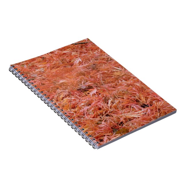 Red Fallen Autumn Leaves Notepad Notebook (Right Side)