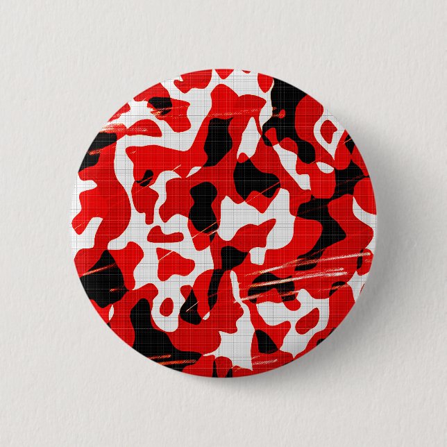 Red Fallout Camo (AOM Design) 2 Inch Round Button (Front)